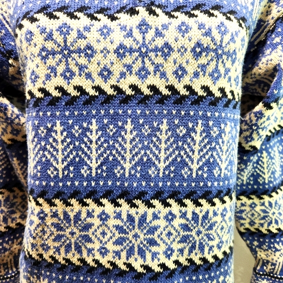 Fair Isle NOMADIC TRADERS Knit VTG Winter Holiday Pullover Sweater (M) - Picture 10 of 13